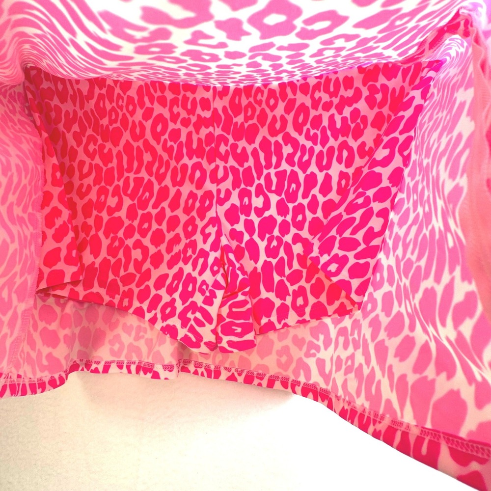 Jude Connally Ali Top Morgan Skort Set Pink White Leopard Animal Print Womens L - Picture 11 of 12